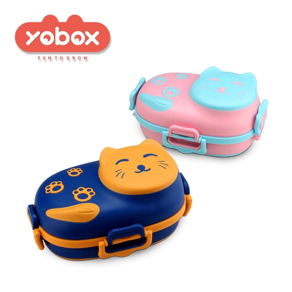[UNIK88] YOBOX Tempat makan bayi lunchbox model KUCING Y010 | AutoStock