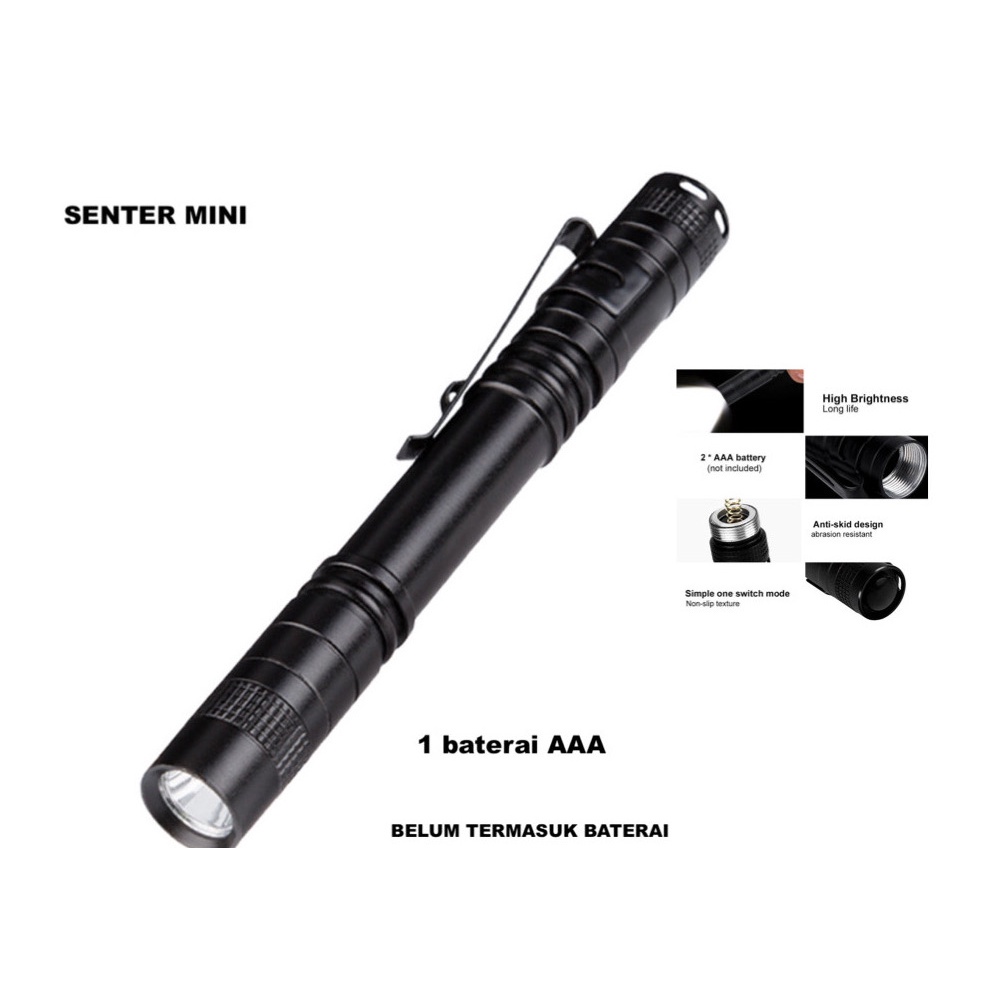 Jual penlight Senter mini pen super terang led senter kecil portable ...