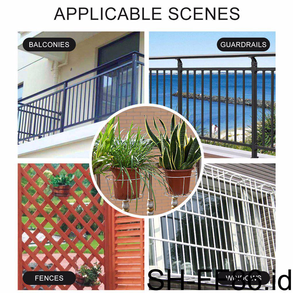 Jual Rak Tanaman Gantung Balkon Penyangga Pot Bunga Stainless Tray