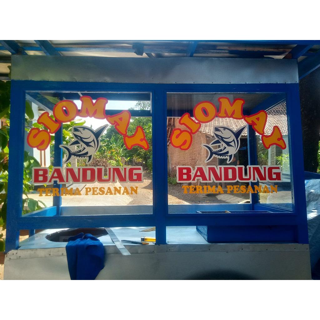 Jual CUTTING STICKER GEROBAK USAHA, JUALAN, STICKER KACA CUSTOM MURAH Shopee Indonesia