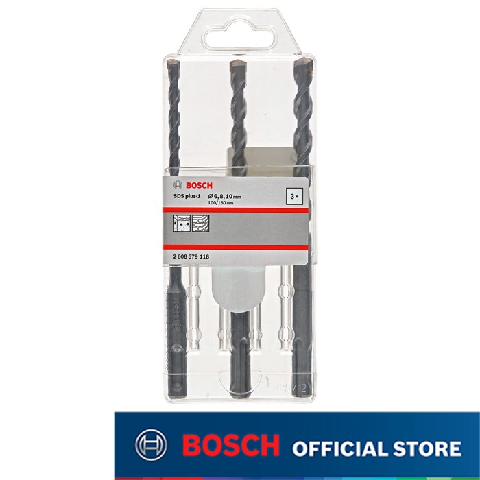 Jual Bosch Hammer Drill Bit Mata Bor Beton Set 3pcs 6 8 10 Sds Plus