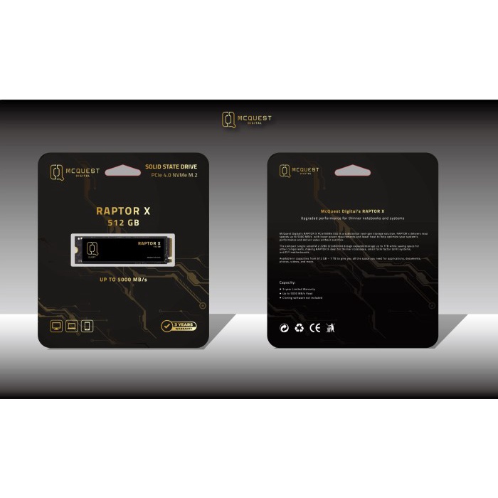 Jual SSD MCQuest Digital Raptor X 512GB 1TB - SSD M.2 NVMe PCIe Gen 4x4 ...