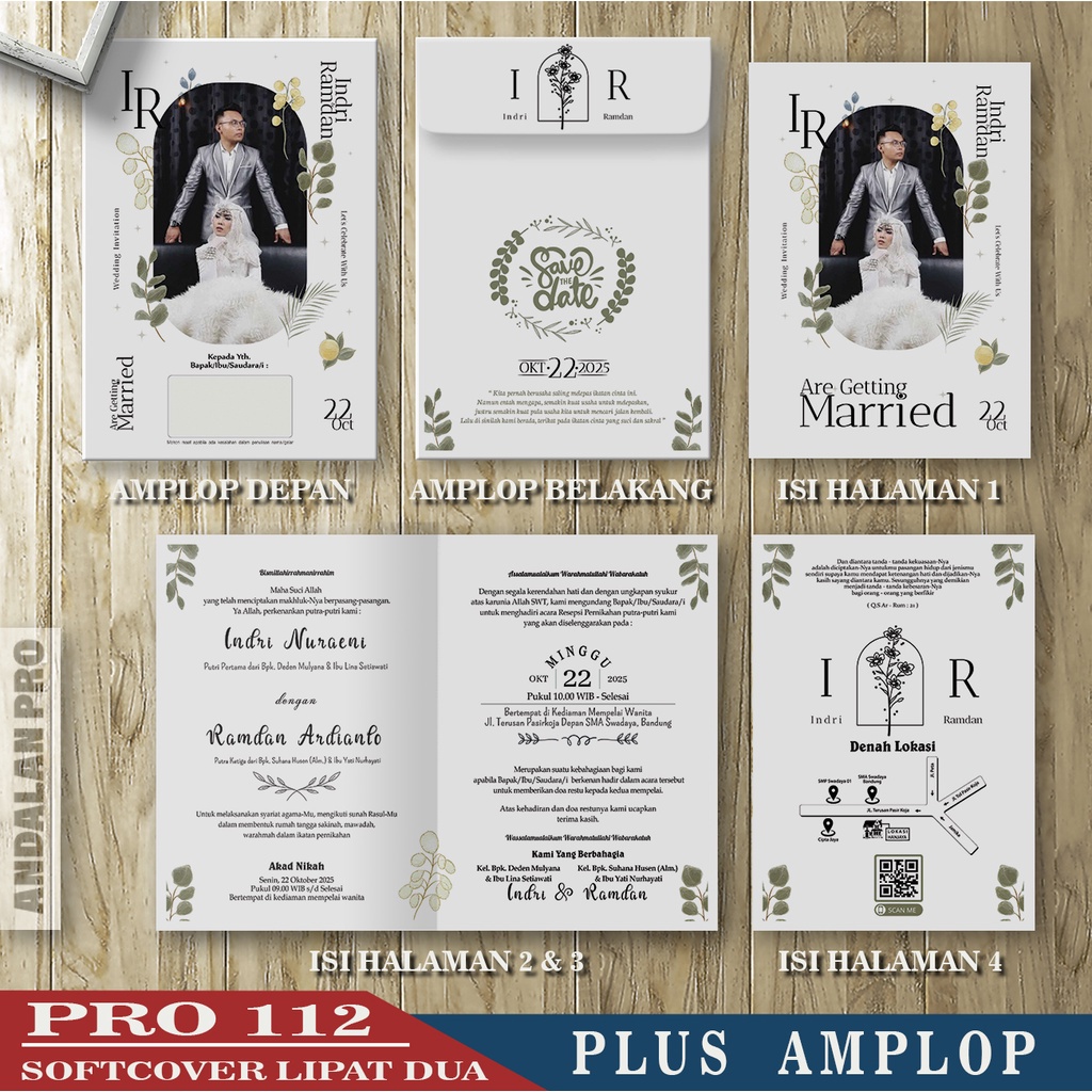 Jual Kode Toko: S13 - Pro 112 Plus Amplop - Cetak Undangan Softcover ...