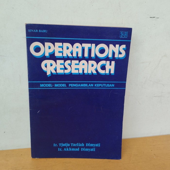 Jual original operations research model-model pengambilan keputusan ...