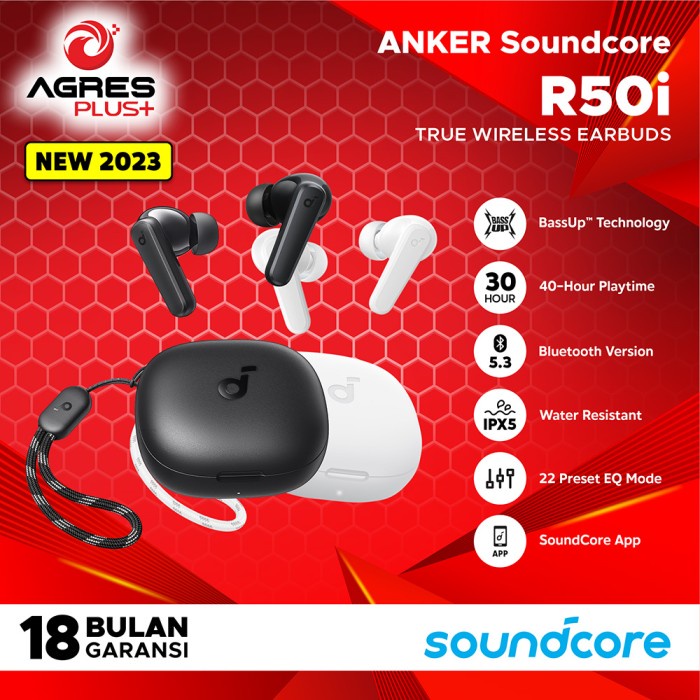 Jual ANKER Soundcore R50i Stick TWS Earphone Wireless Bluetooth 5.3 ...