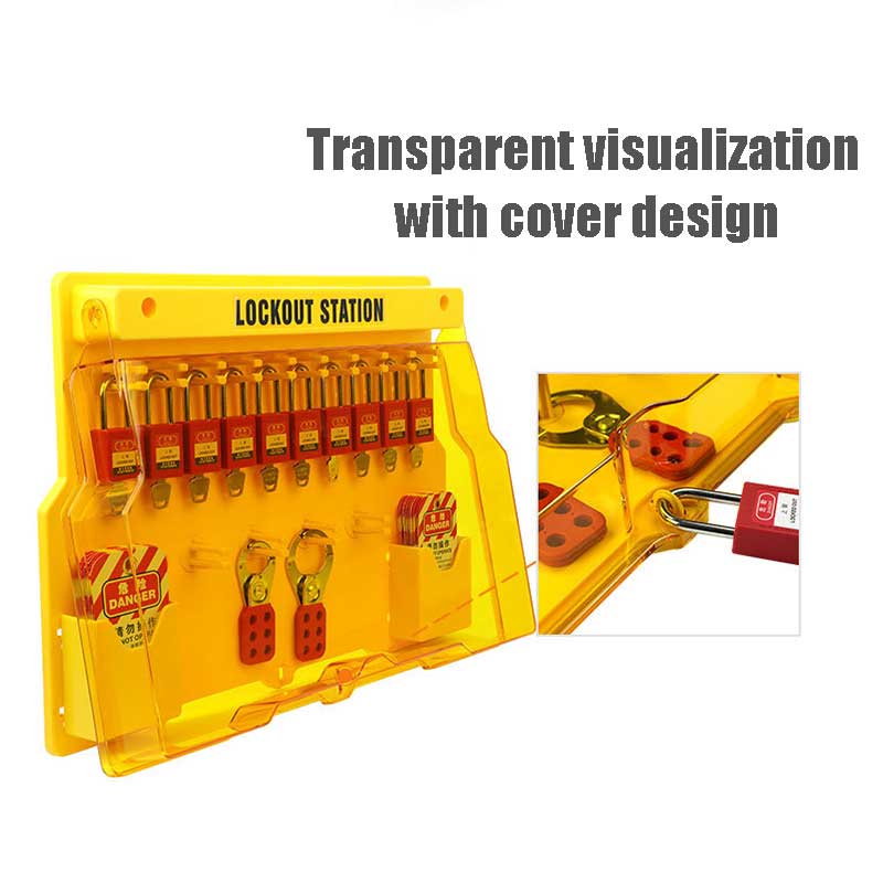 Jual Station Padlock Lockout Station Kuning (10 padlock + 4 Hasp + 2 ...