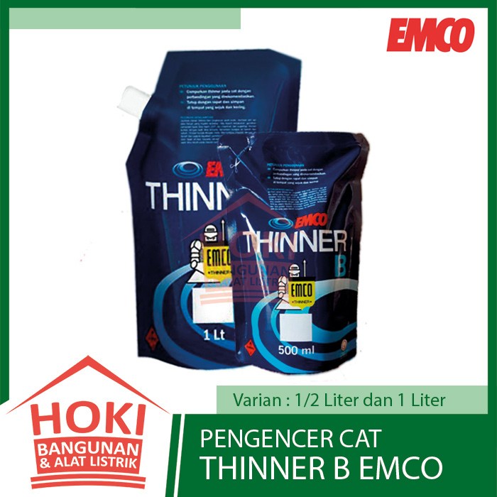 Jual THINNER B EMCO 1/2L & 1L - Thiner Tiner Cairan Pengencer Cat Kayu ...