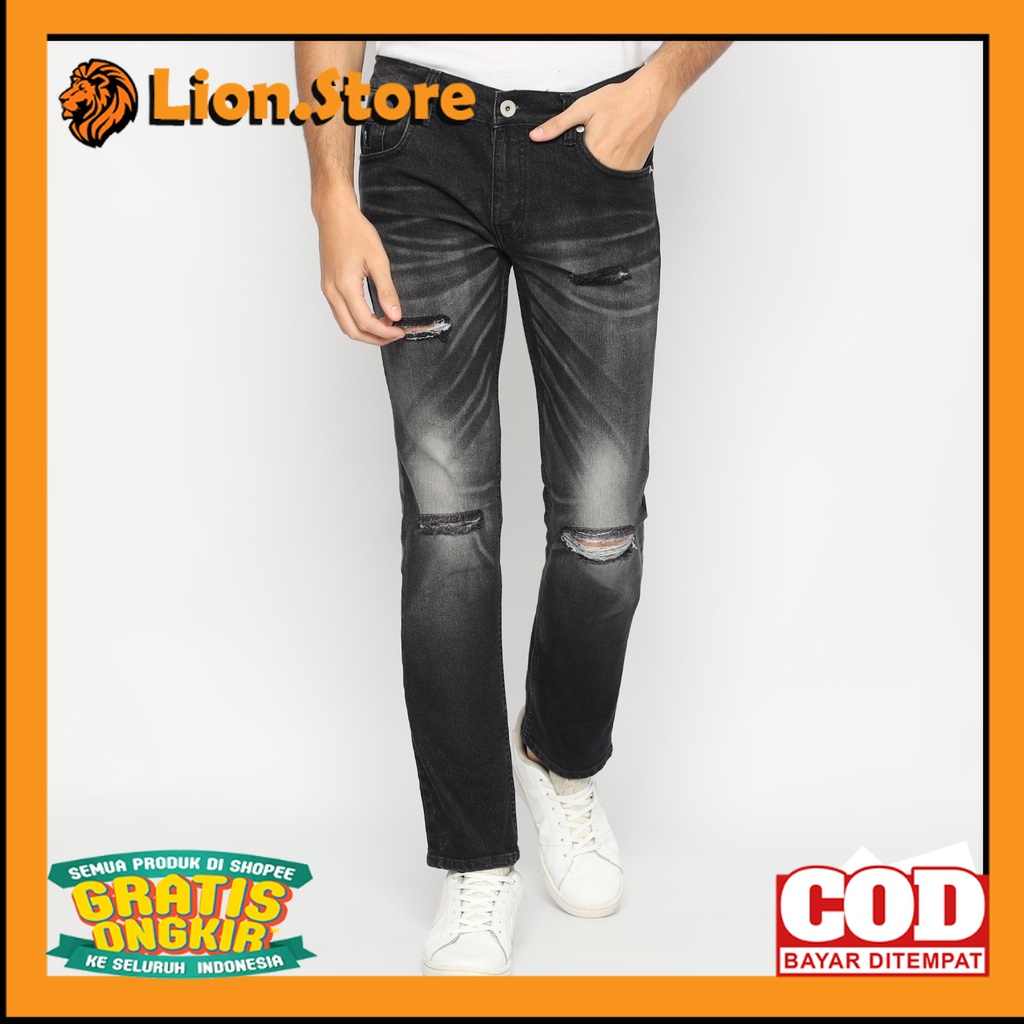 Jual JEANS KEREN TRENDY KOREAN STYLE /Trondheim Celana Jeans Sobek