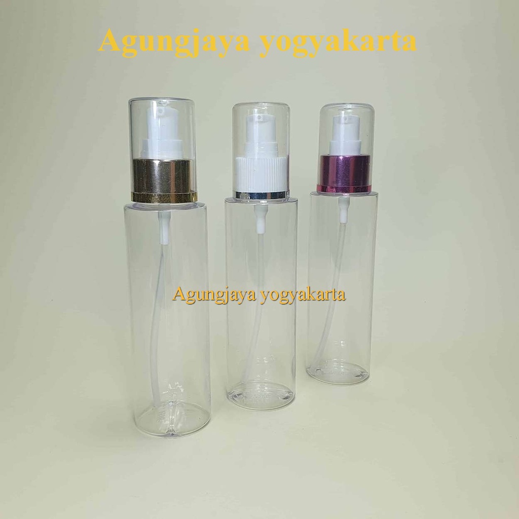 Jual Botol 100 ml RF Panjang Natural Tutup Pump Treatment / Botol ...