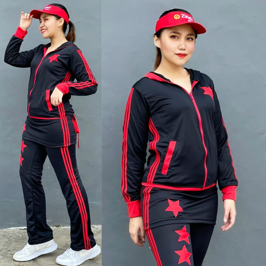 Jual Baju Senam Aerobik Setelan Lapangan Zumba Olahraga Panjang Muslim