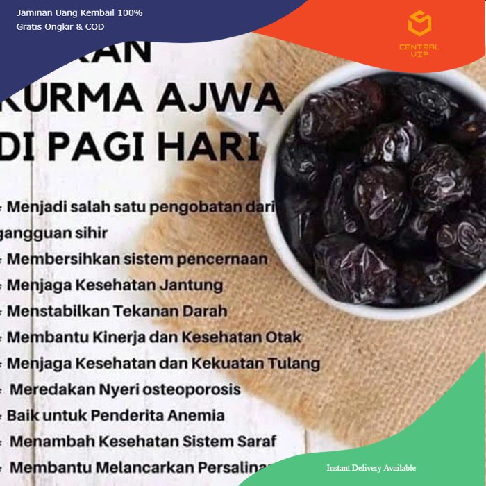 Jual Kurma Ajwa Premium Kurma Nabi Kemasan Ember G Shopee Indonesia