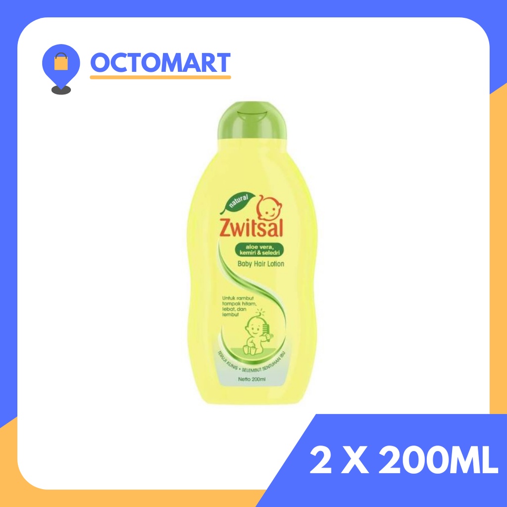 Jual BUY 1 GET 1 ZWITSAL Hair Lotion 2 x 200ML Aloe Vera Kemiri Seledri ...