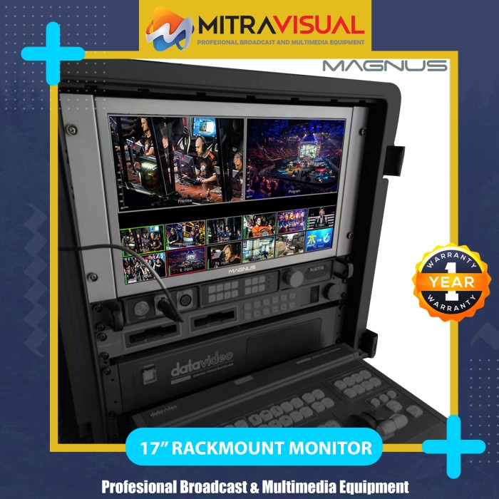Jual Magnus 17 Inch 6U Rackmount Monitor HDMI VGA BNC USB | Shopee ...