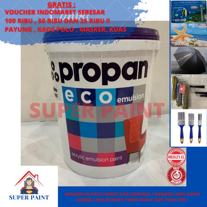 Jual Cat Tembok Interior Propan Eco Emulsion Putih White 9101 Ukuran 5kg Shopee Indonesia 9719