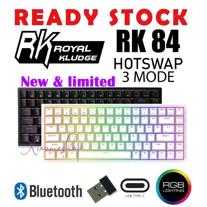 Jual READY Royal Kludge RK84 RGB Wireless Bluetooth Mechanical Keyboard ...