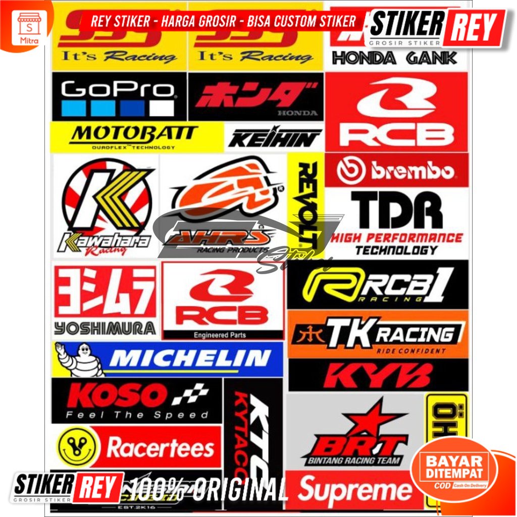 Jual OBRAL STIKER RACING PACK 1 SET RANDOM ,STIKER,STIKER AESTHETIC ...