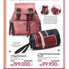 Jual Ready Super Sale Haga Backpack Haga Print Cosmetic Pouch Oriflame Shopee Indonesia