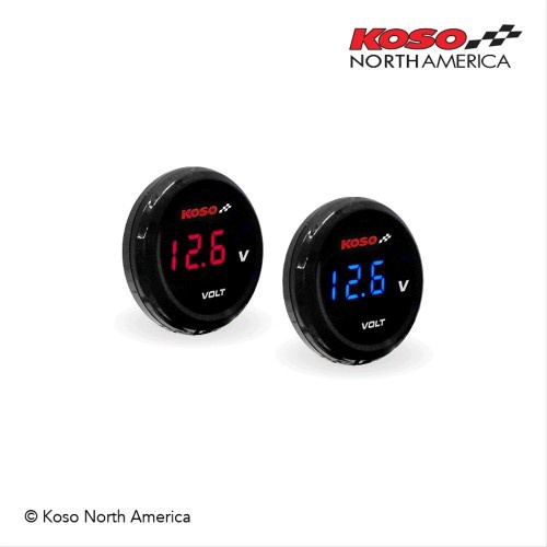 Jual Voltmeter Bulat Slim Volt Meter Mini Pengukur Listrik Aki 12 Volt ...