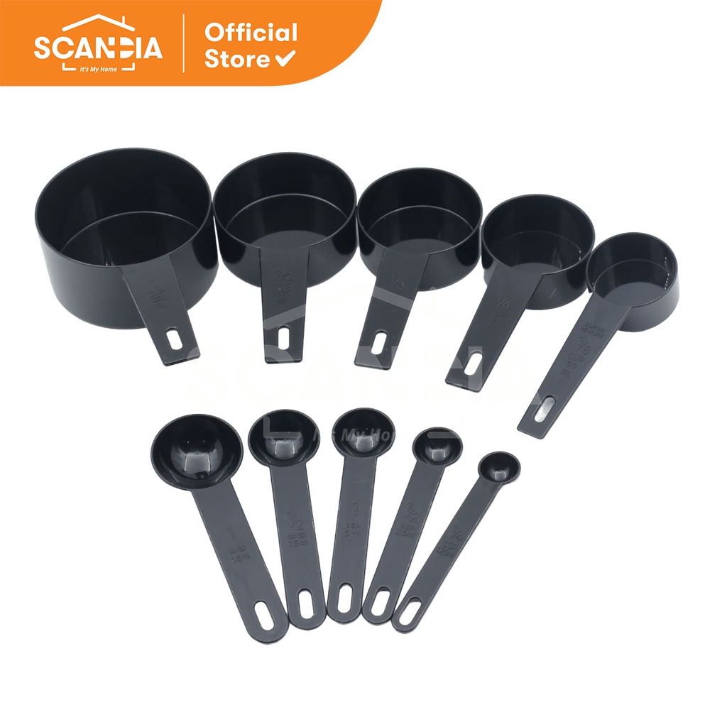 Jual Scandia Sendok Takar Measuring Spoon 10 Pc Set Black Ka0090 Shopee Indonesia 6274