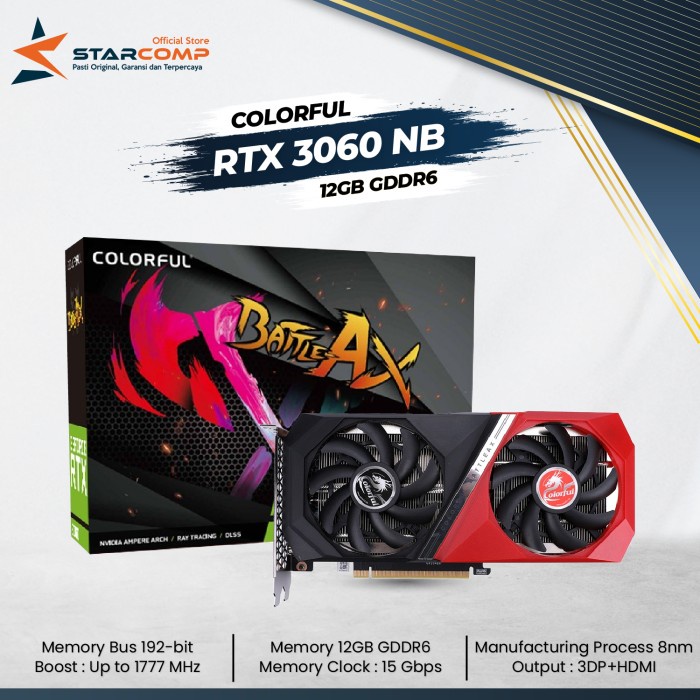 Jual Colorful GeForce RTX 3060 NB Duo 12GB GDDR6 RTX3060 (LHR) VGA Card ...