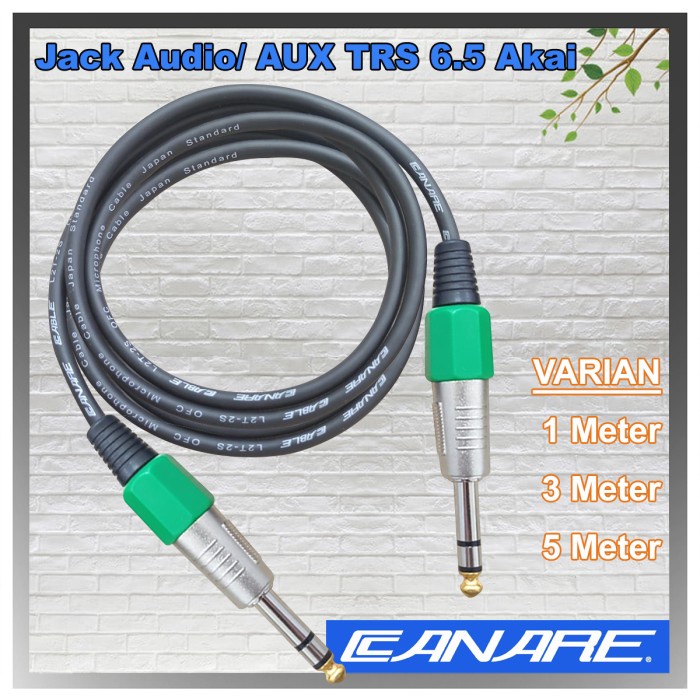 Jual Juan Kabel Audio Jack Aux Trs Akai Stereo Mm Canare Shopee Indonesia