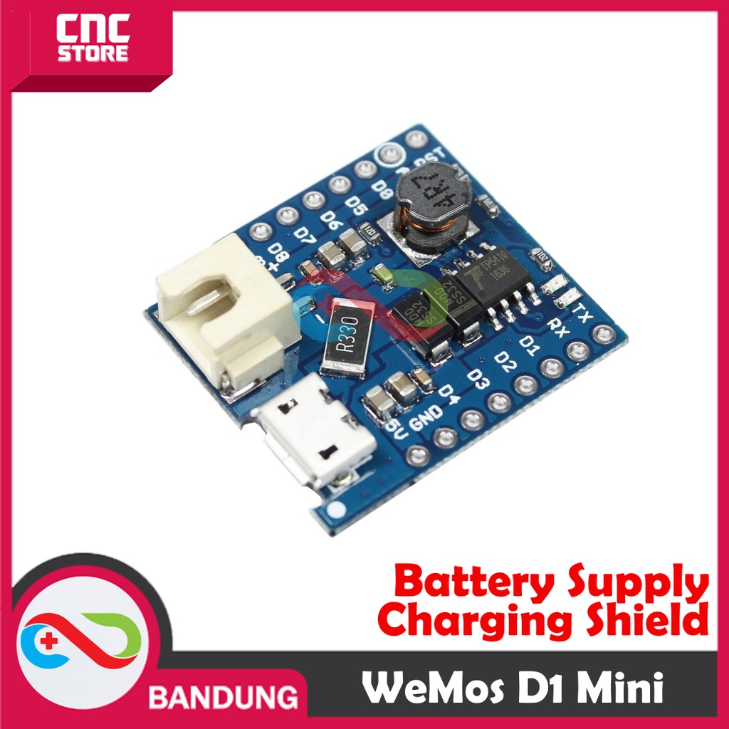 Jual Wemos D1 Mini Lithium Lipo Battery Supply Charging Shield Charger Esp8266 Nodemcu