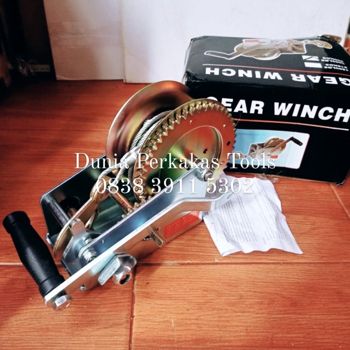Jual Katrol Kerekan Manual / Hand Winch 500 kg Manual Gear Winch