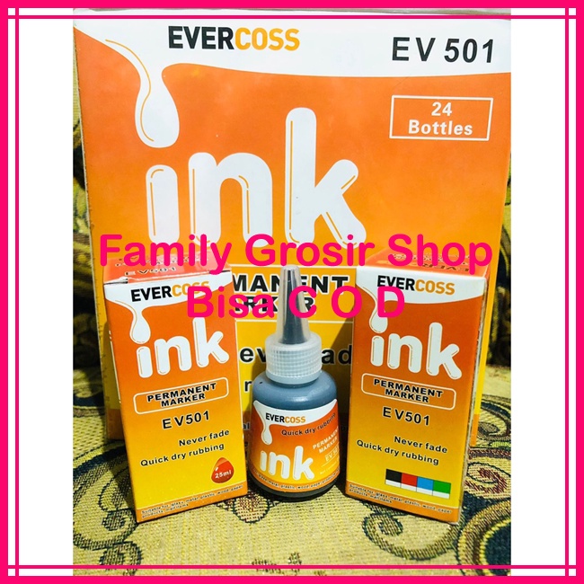 Jual Tinta Spidol Permanent Hitam Ml Tinta Spidol Evercross Shopee