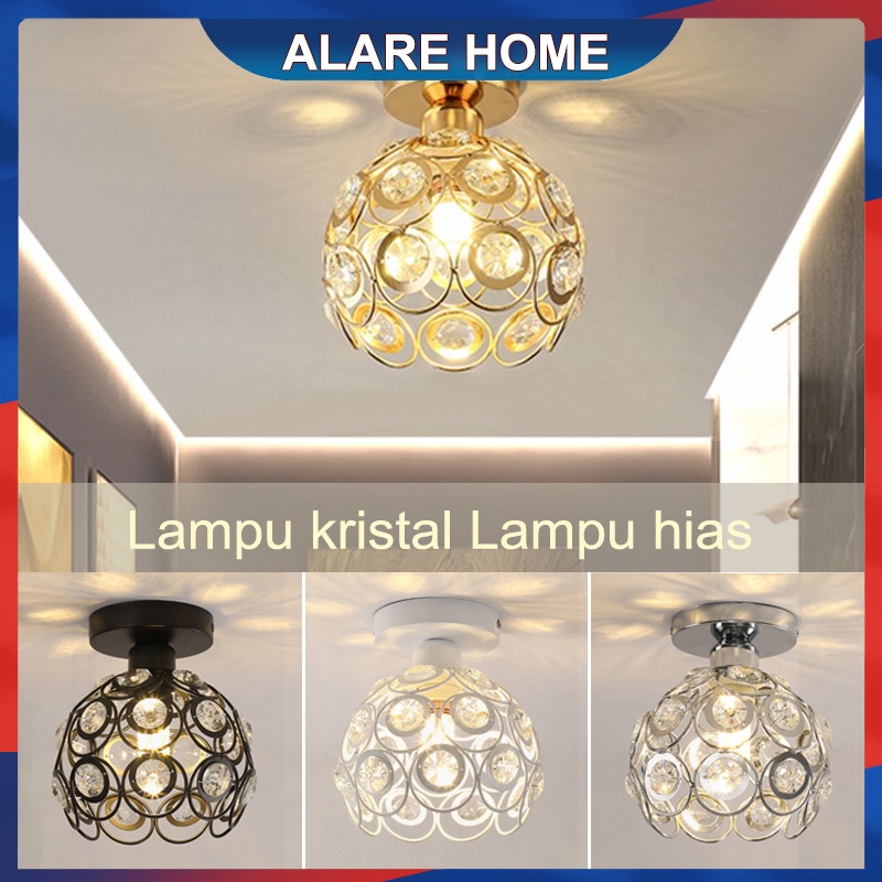 Jual Lampu Kristal Plafon Simple Minimalis Lampu Gantung Kristal Gaya ...