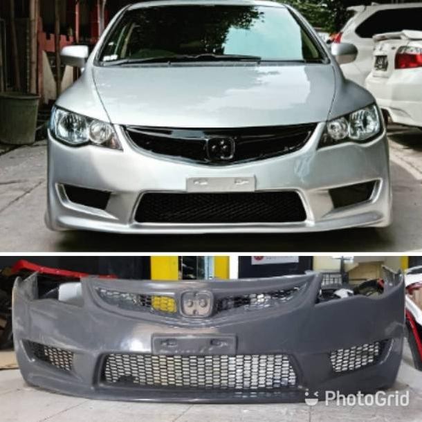 Jual 11 bodykit full bumper depan civic fd type r GRT Duraflex | Shopee ...