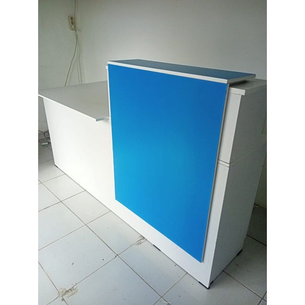 Jual Meja Kasir Biru Putih Warna Bervariasi Meja Laundry Meja