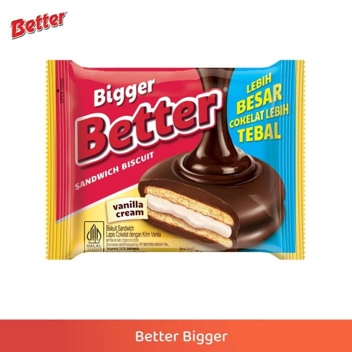 Jual ROMA BETTER Bigger Biscuit SANDWICH VANILA (10pcs) Shopee Indonesia