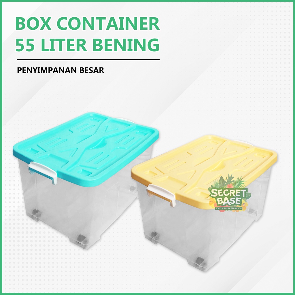 Jual BOX CONTAINER 55 LITER + RODA - Kontainer Box Plastik / Kotak ...