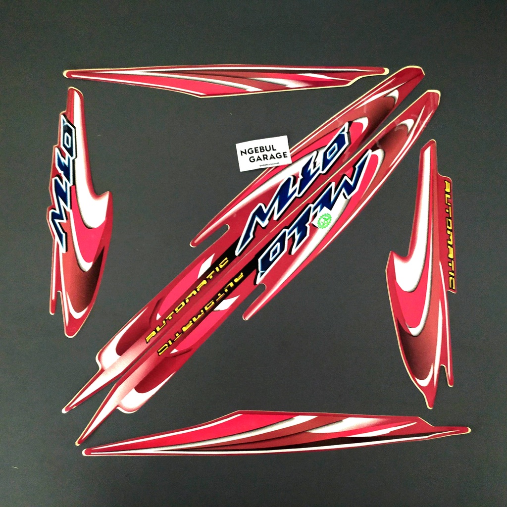 Jual Stiker Mio Sporty MERAH Striping YAMAHA IMI MERAH PUTIH BIRU ...