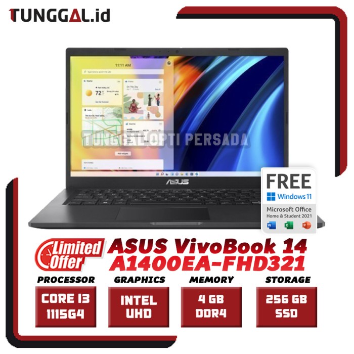 Jual LAPTOP ASUS VivoBook 14 FHD321 INTEL i3 14