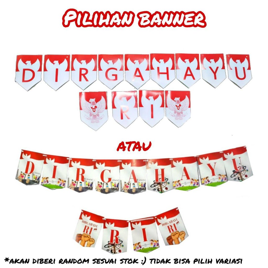 Jual Umbul Umbul 17 Agustusbanner Gantung Tulisan Dirgahayu Hut Ribunting Flag Dirgahayu Ri