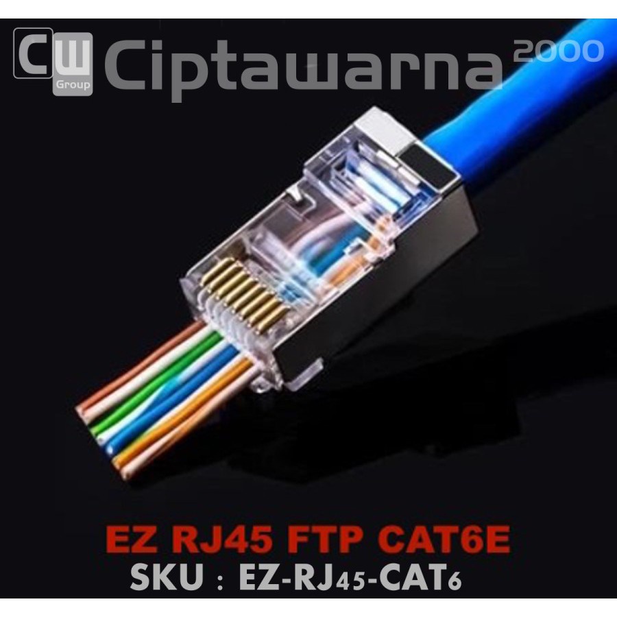 Jual Barel Barrel Ez Konektor Rj Cat E Cat E Stp Ftp Anti Gagal Pcs Cat Cat Lan Cat E