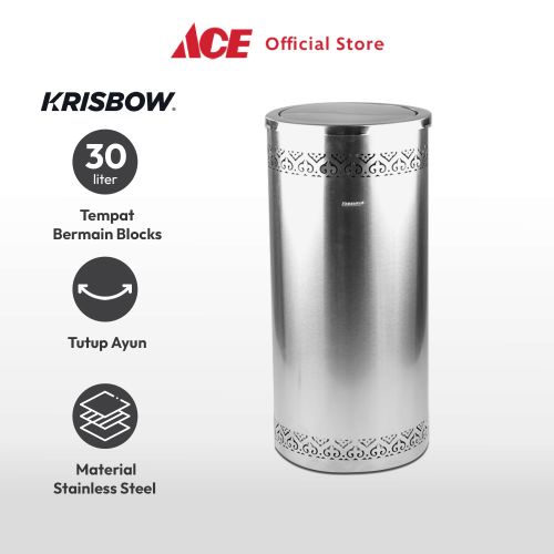 Jual Ace Krisbow Tempat Sampah Stainless Steel Dengan Asbak Gpx 110k Tong Sampah Steel Wadah 4774