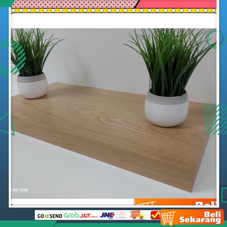 Jual AMBALAN FLOATING NATURAL Rak Dinding Kayu Tempat Partisi Ruangan ...