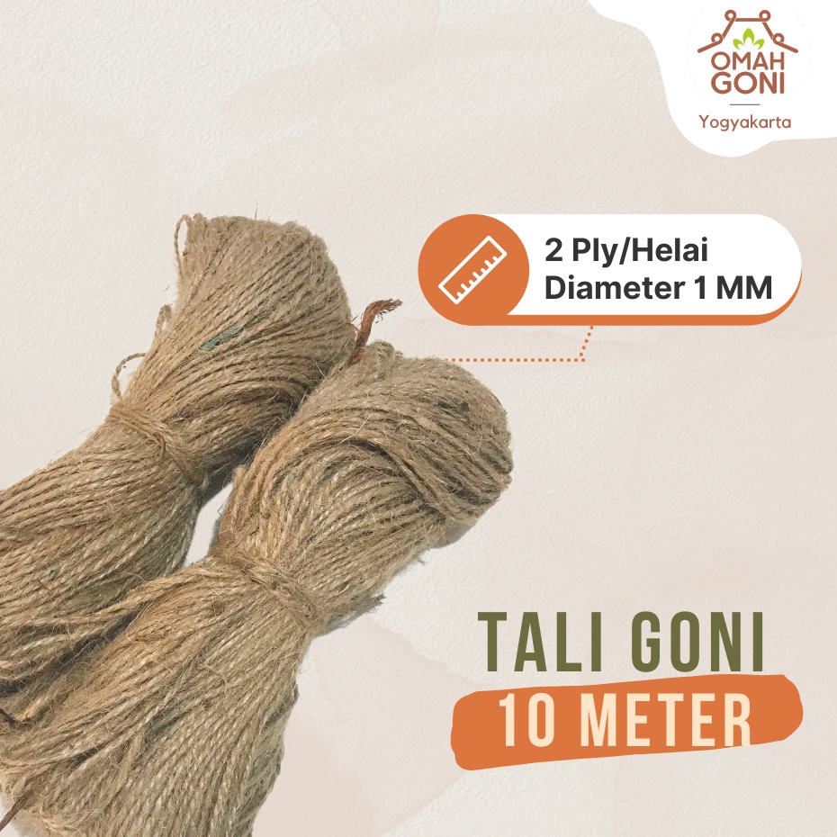 Tali Goni 2 Ply 10 Meter - Tali Kraft Craft - Tali Souvenir Besek - Tali DIY Dekorasi Pesta