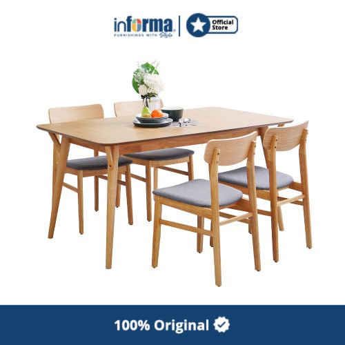Jual Informa Montreal Kursi Makan AbuAbu Dining Chair Tempat Duduk