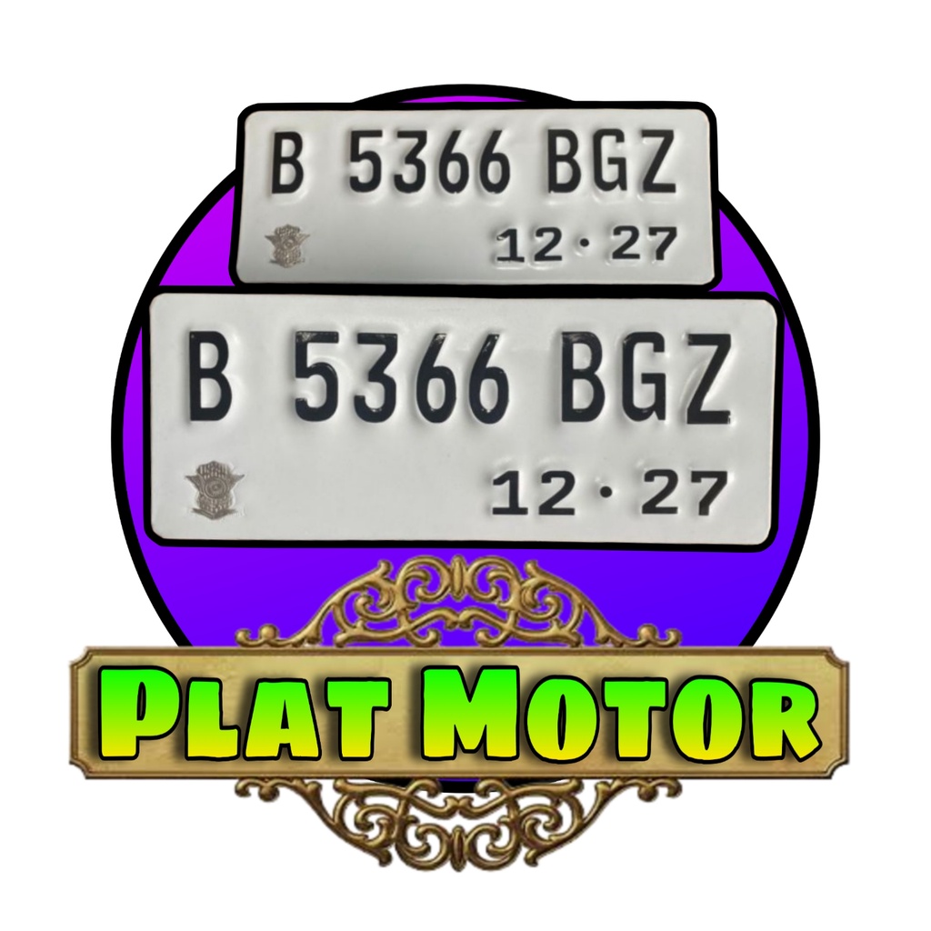 Jual Plat Nomor Motor PUTIH FONT TERBARU / Baut Tanam / Proses Cepat ...