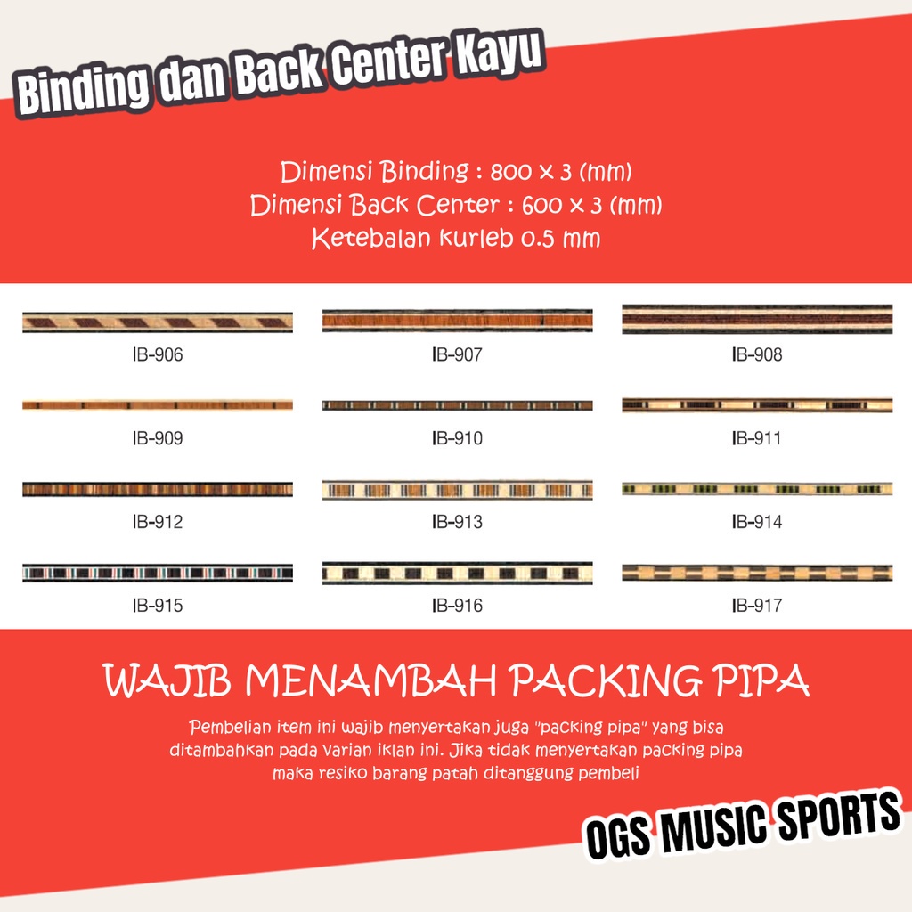 Jual Back Centre Belakang dan Binding kayu Gitar | Shopee Indonesia