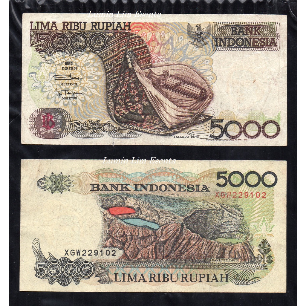 Jual Per 1 Lembar 5000 Rupiah tahun 1992 Bekas Pakai | Shopee Indonesia