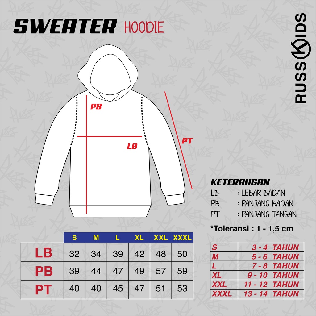Jual Russ Kids Sweater Hoodie Anak Oldy Black Shopee Indonesia
