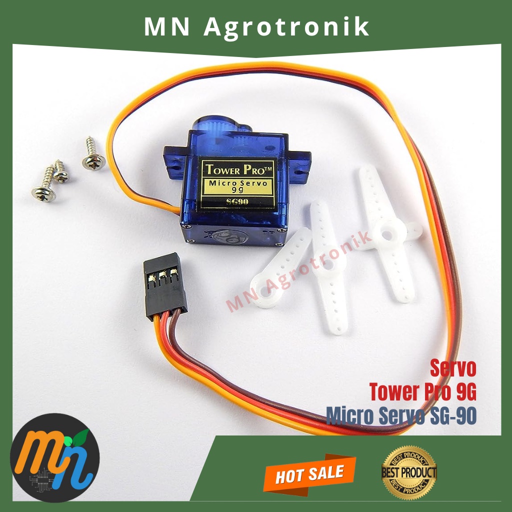 Jual TOWERPRO MOTOR SERVO SG90 SG-90 9G | Shopee Indonesia