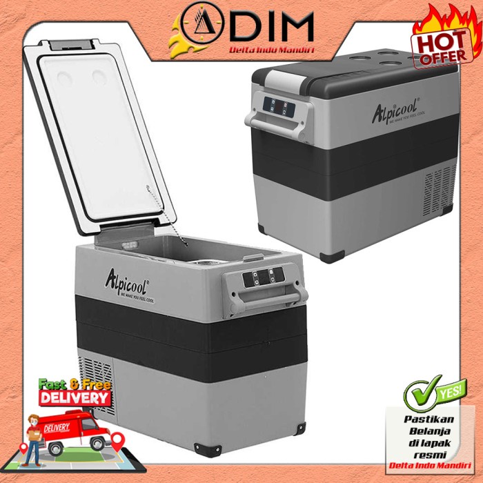 Jual Kulkas Freezer Portable Mobil Alpicool Pendingin Mini Fridge 55L ...