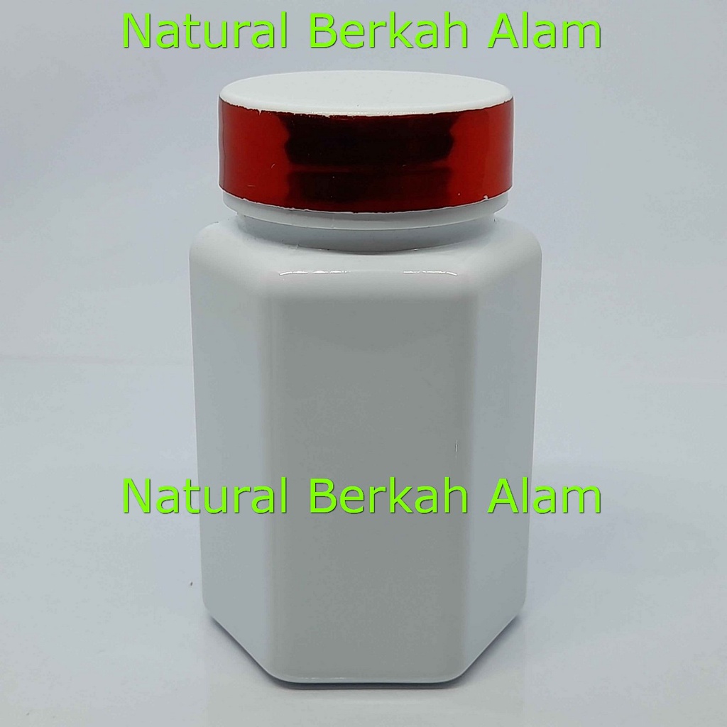 Jual Botol 100 ml PS Hexagonal Putih Cap List Warna / Botol Obat ...