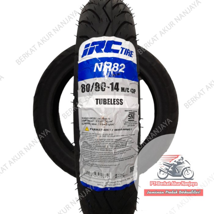 Jual Ban Motor IRC NR82 80 80 14 NR 82 Tubeless Bonus Pentil | Shopee ...