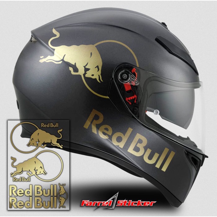 Jual stiker red bull sticker REDBULL helm SET Hitam Shopee Indonesia